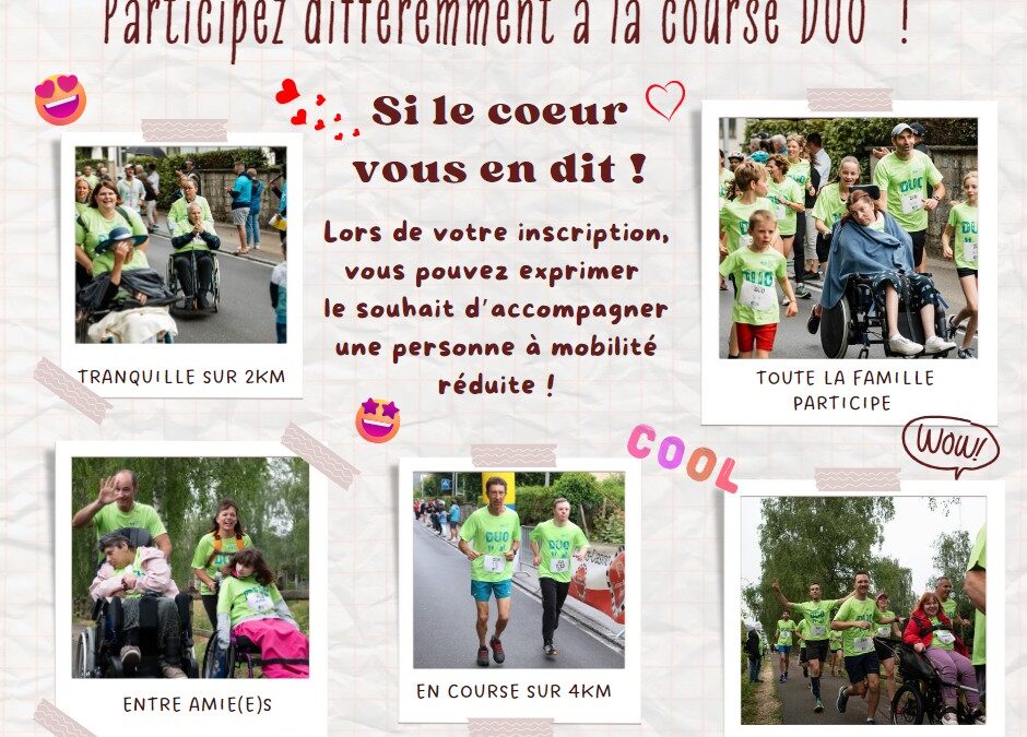 ❤️ Participez différemment à la Course DUO – Plus que 5 jours !